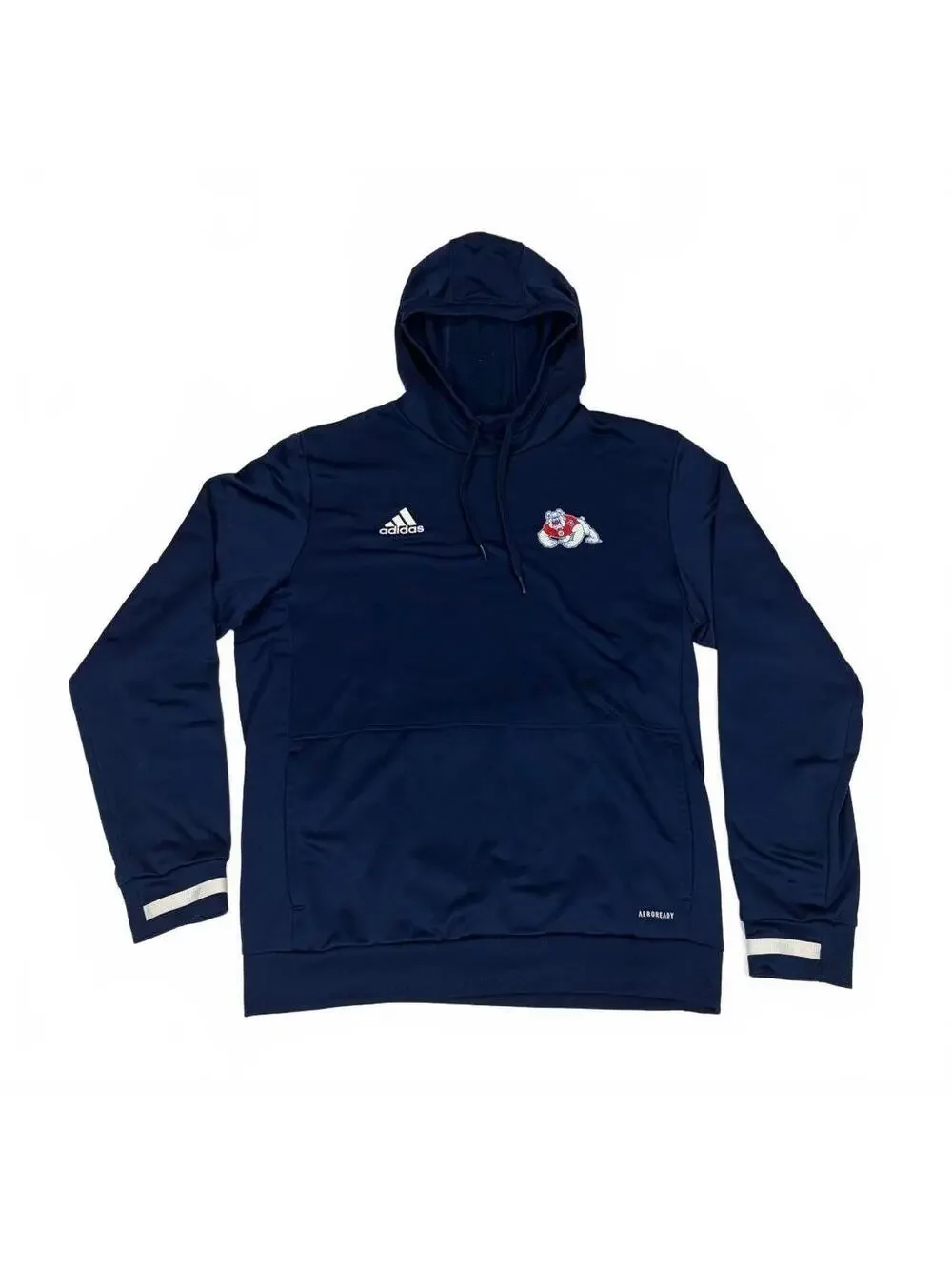 adidas Fresno State Bulldogs AEROREADY Hoodie Mens L Navy Pullover Sweatshirt